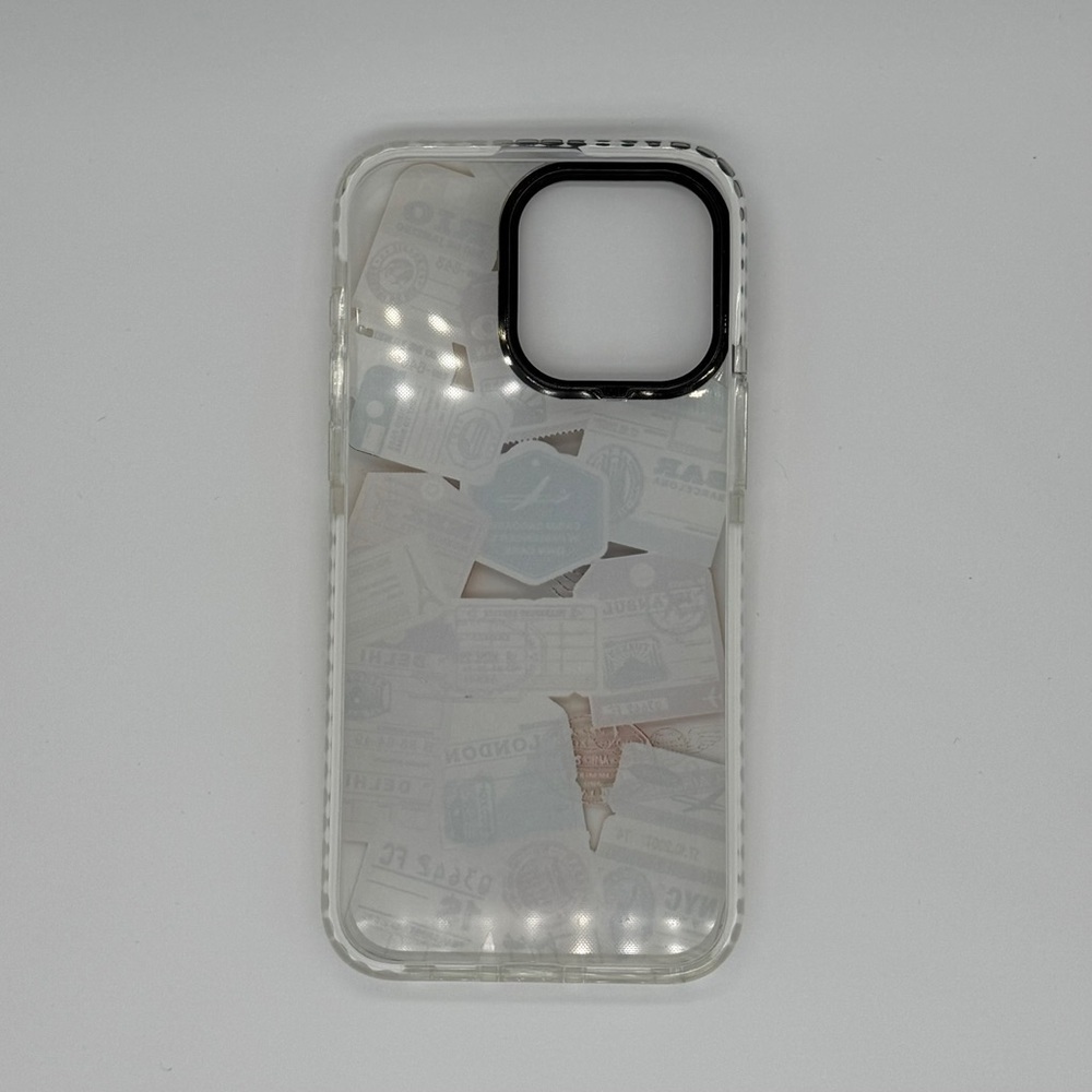 iPhone 15 Pro Max Travel-Themed Clear Phone Case - Picture 2 of 2